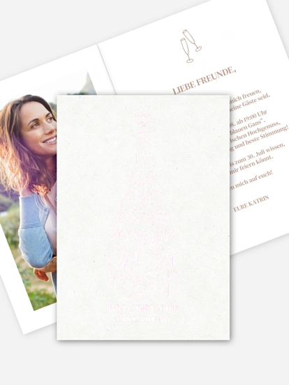 Einladung 40. Geburtstag Prickelnde Party