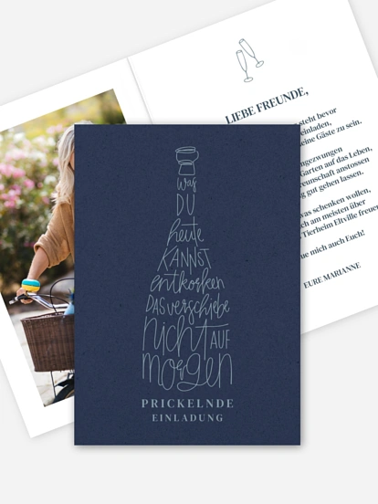 Einladung 60. Geburtstag Prickelnde Party