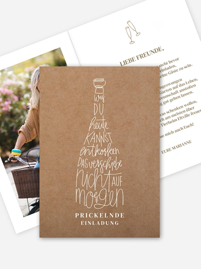 Einladung 60. Geburtstag Prickelnde Party