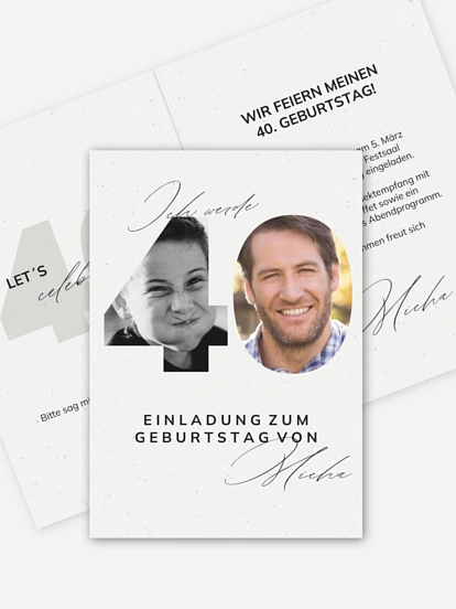 Einladung 40. Geburtstag My Style