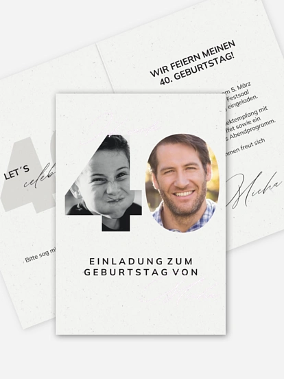 Einladung 40. Geburtstag My Style