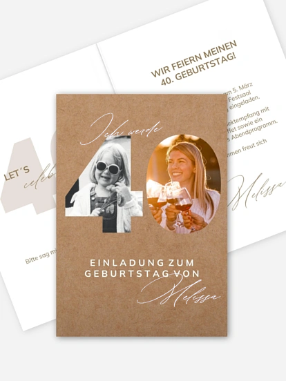 Einladung 40. Geburtstag My Style