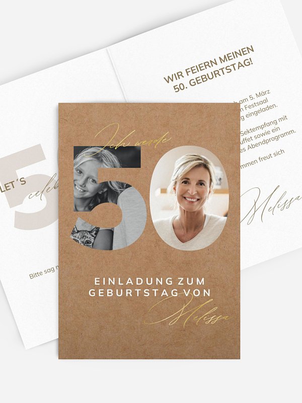 Einladung 50. Geburtstag "My Style"