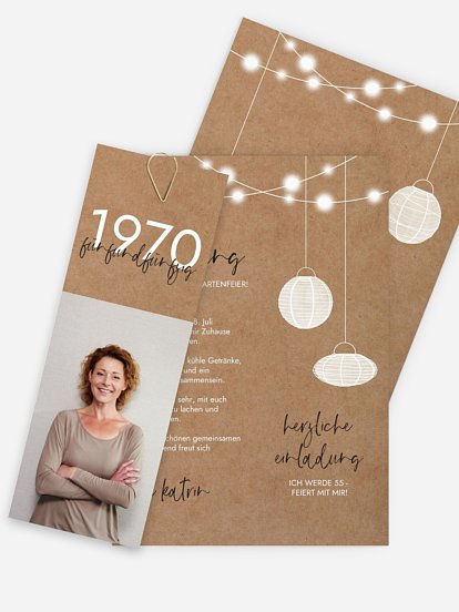 Geburtstagseinladung Lichtergarten