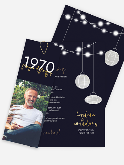 Geburtstagseinladung Lichtergarten