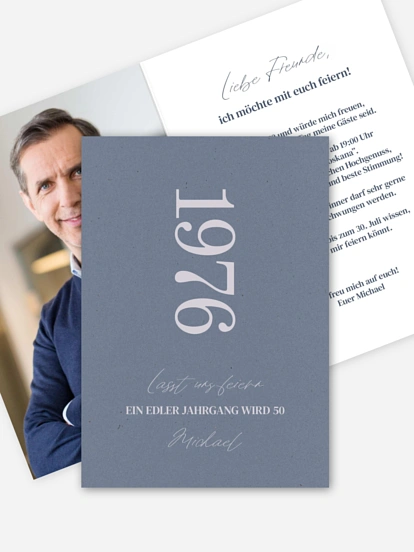 Einladung 50. Geburtstag Edles Jahr