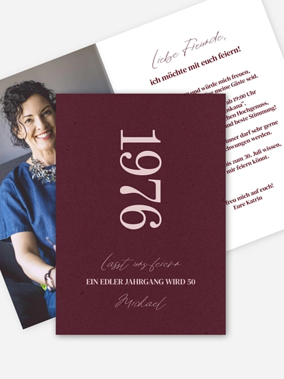 Einladung 50. Geburtstag Edles Jahr