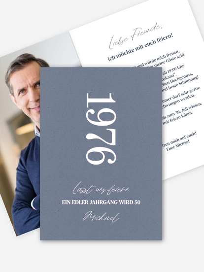 Einladung 50. Geburtstag Edles Jahr
