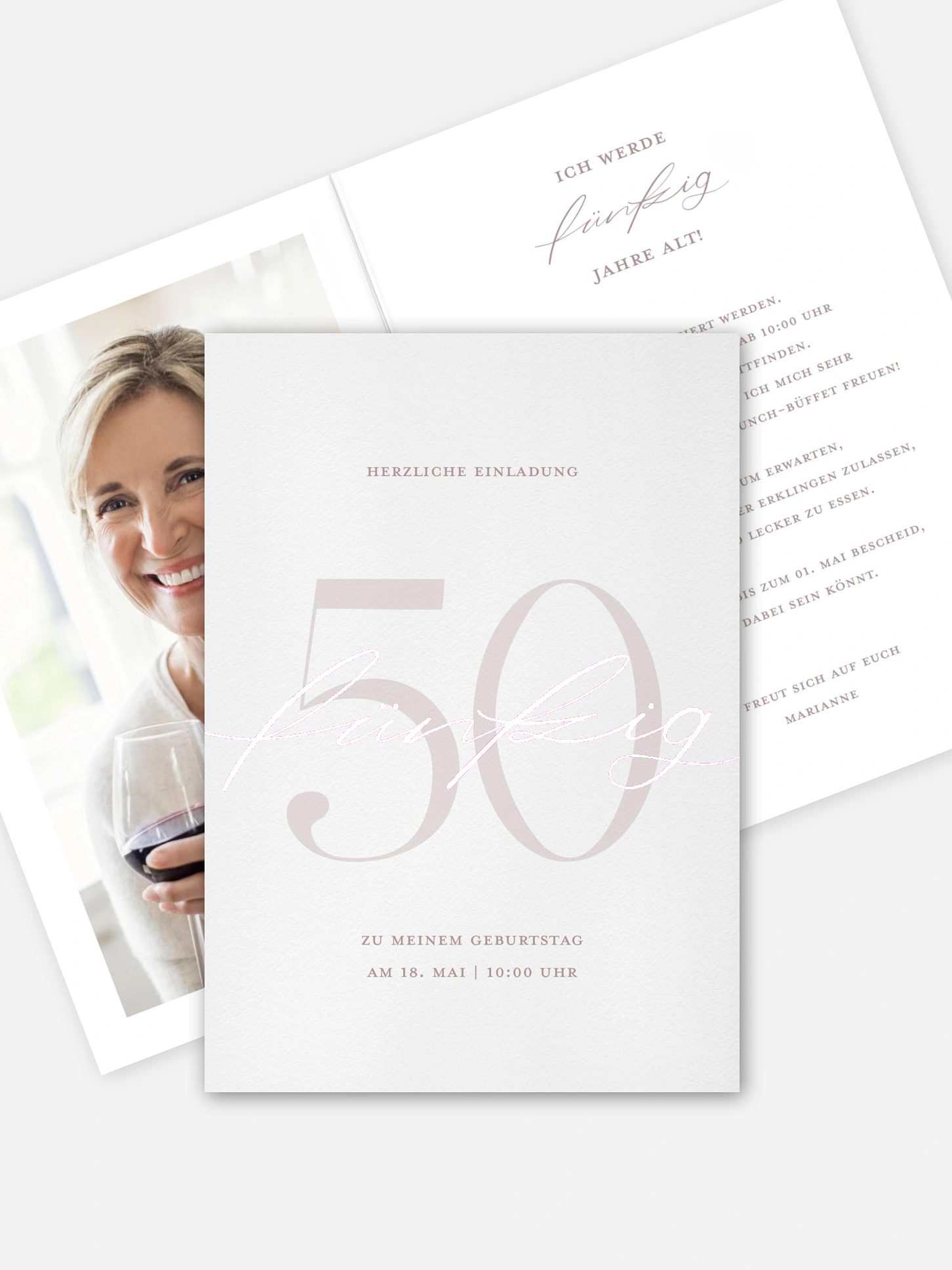 Einladung 50. Geburtstag Rundes Leben