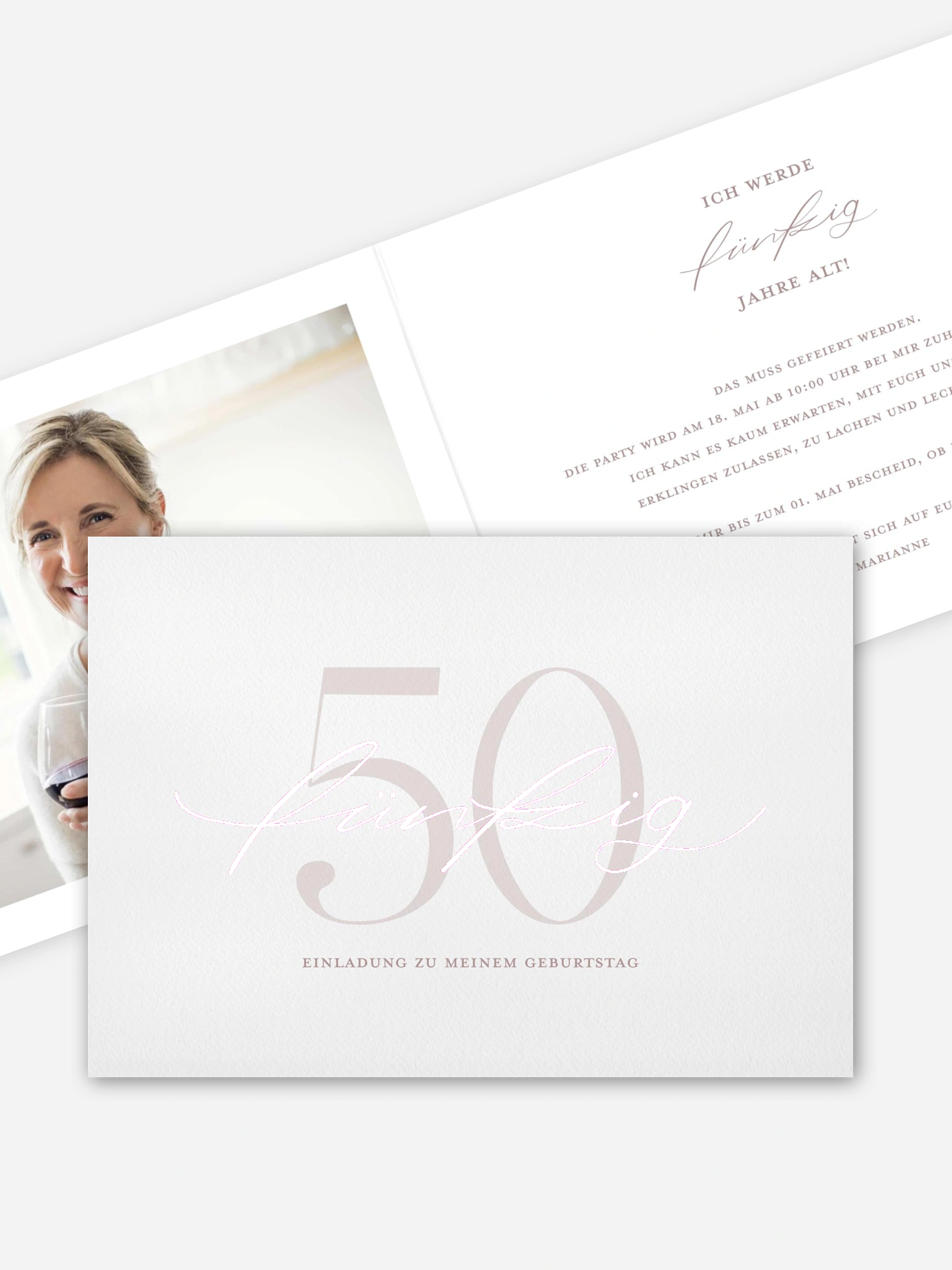 Einladung 50. Geburtstag Rundes Leben