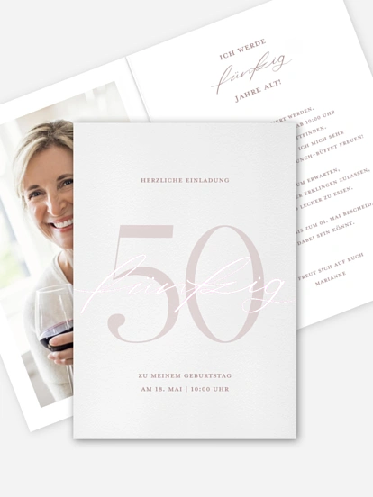 Einladung 50. Geburtstag Rundes Leben