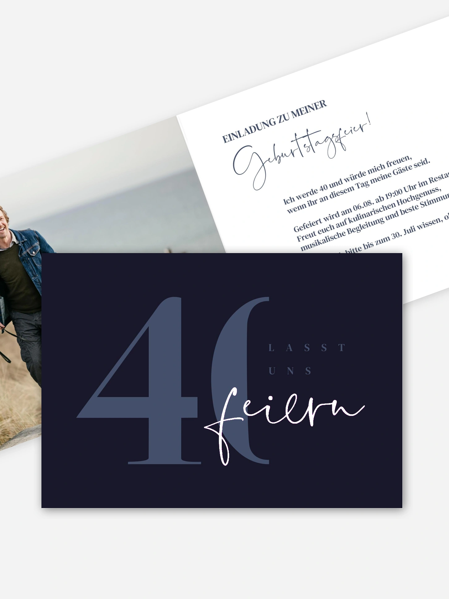 Einladung 40. Geburtstag Feiern