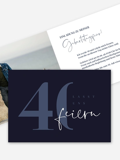 Einladung 40. Geburtstag Feiern