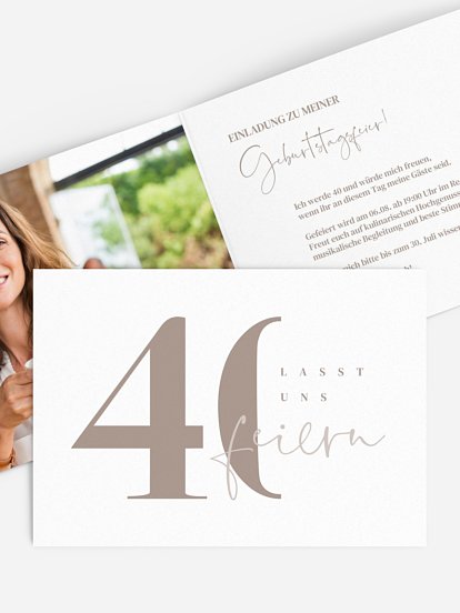Einladung 40. Geburtstag Feiern