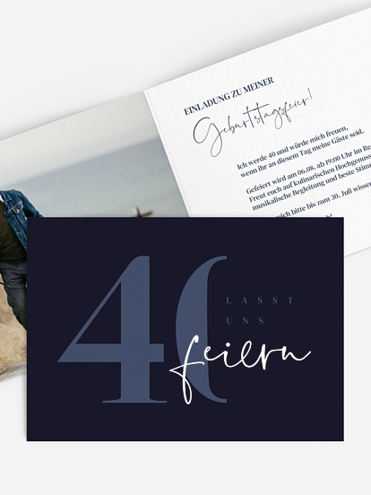 Einladung 40. Geburtstag Feiern