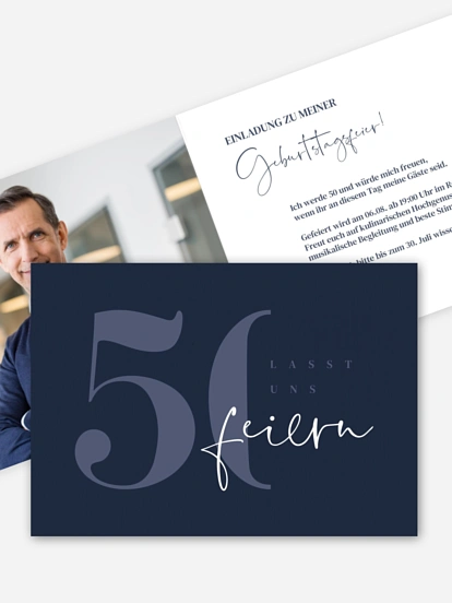 Einladung 50. Geburtstag Feiern