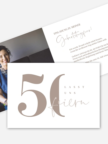 Einladung 50. Geburtstag Feiern