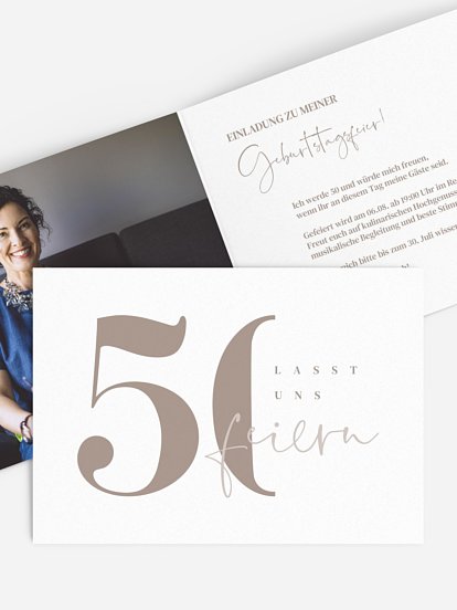 Einladung 50. Geburtstag Feiern
