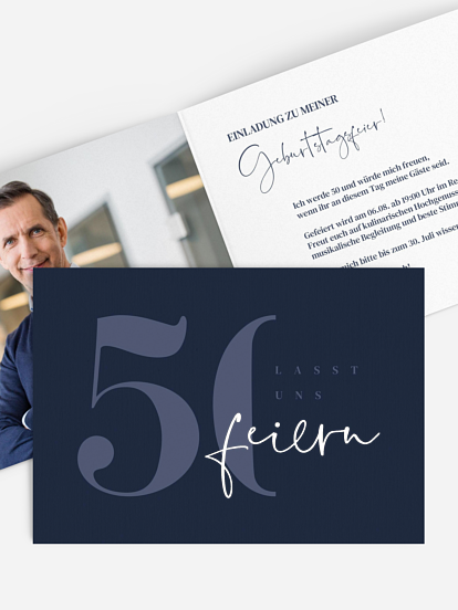 Einladung 50. Geburtstag Feiern