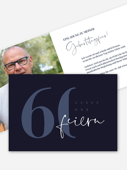 Einladung 60. Geburtstag Feiern
