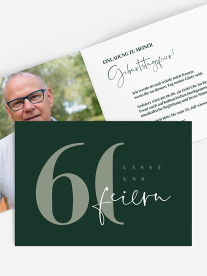 Einladung 60. Geburtstag Feiern