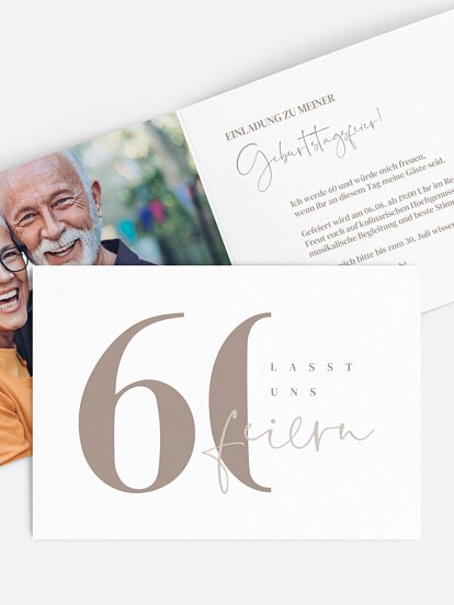 Einladung 60. Geburtstag Feiern