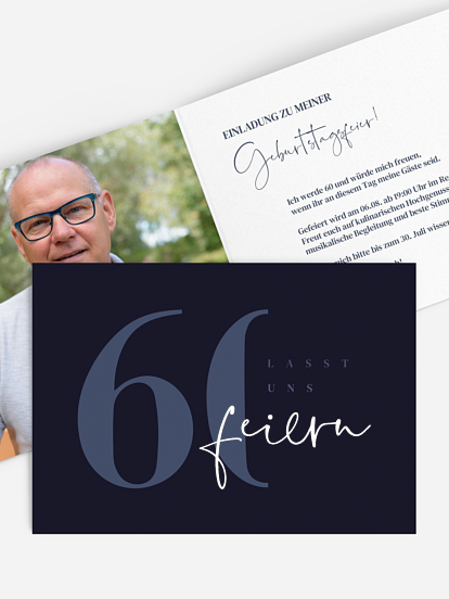Einladung 60. Geburtstag Feiern