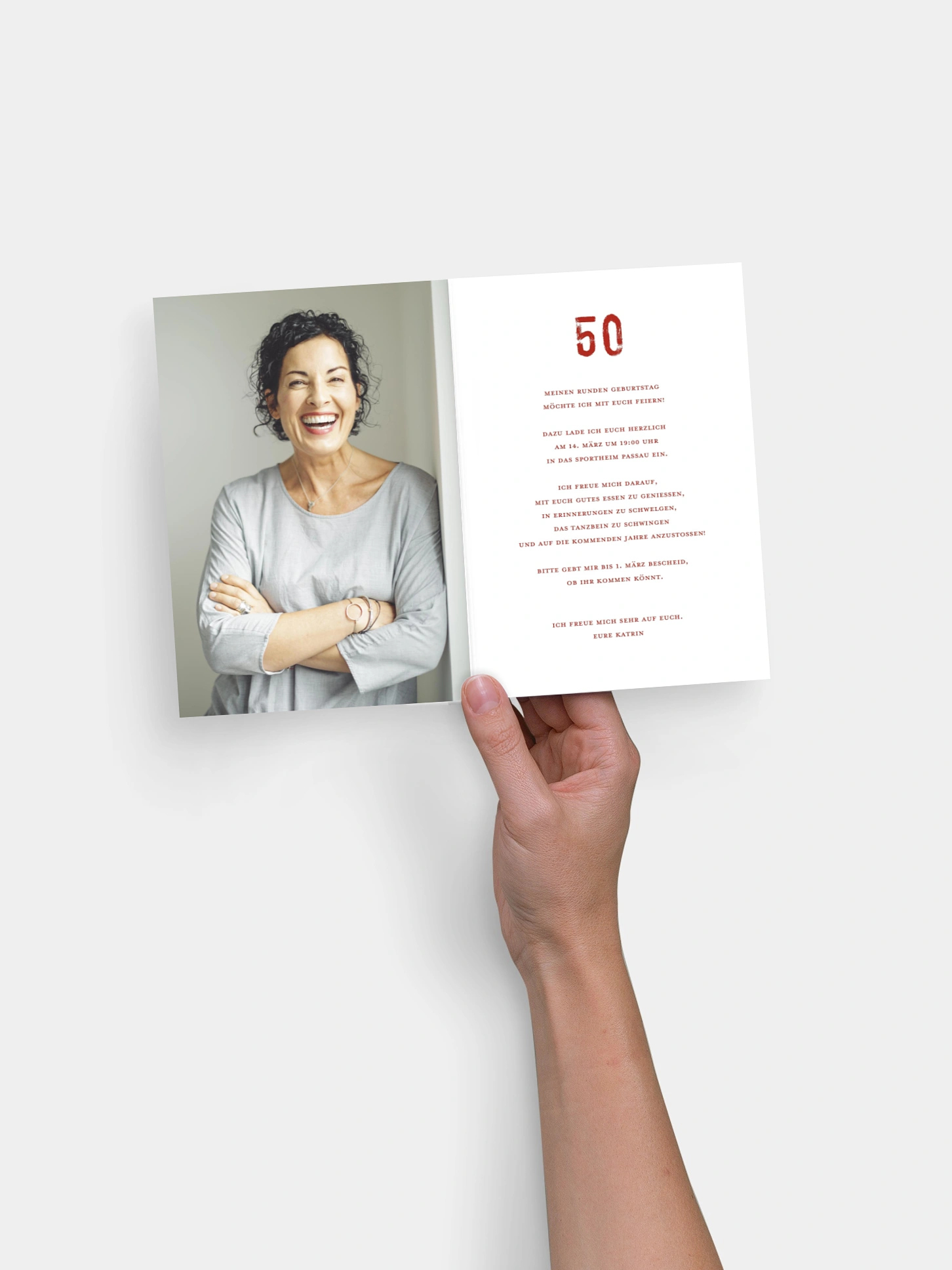 Einladung 50. Geburtstag Bold Brush