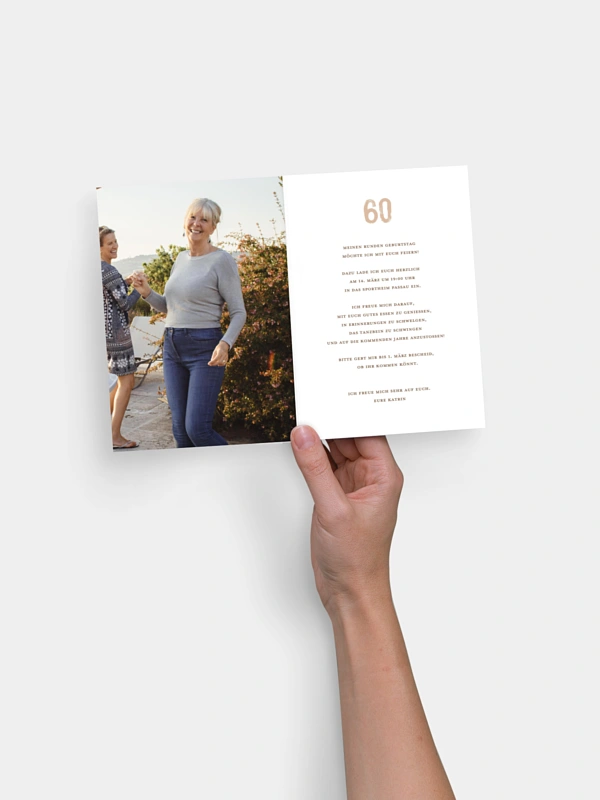 Einladung 60. Geburtstag Bold Brush