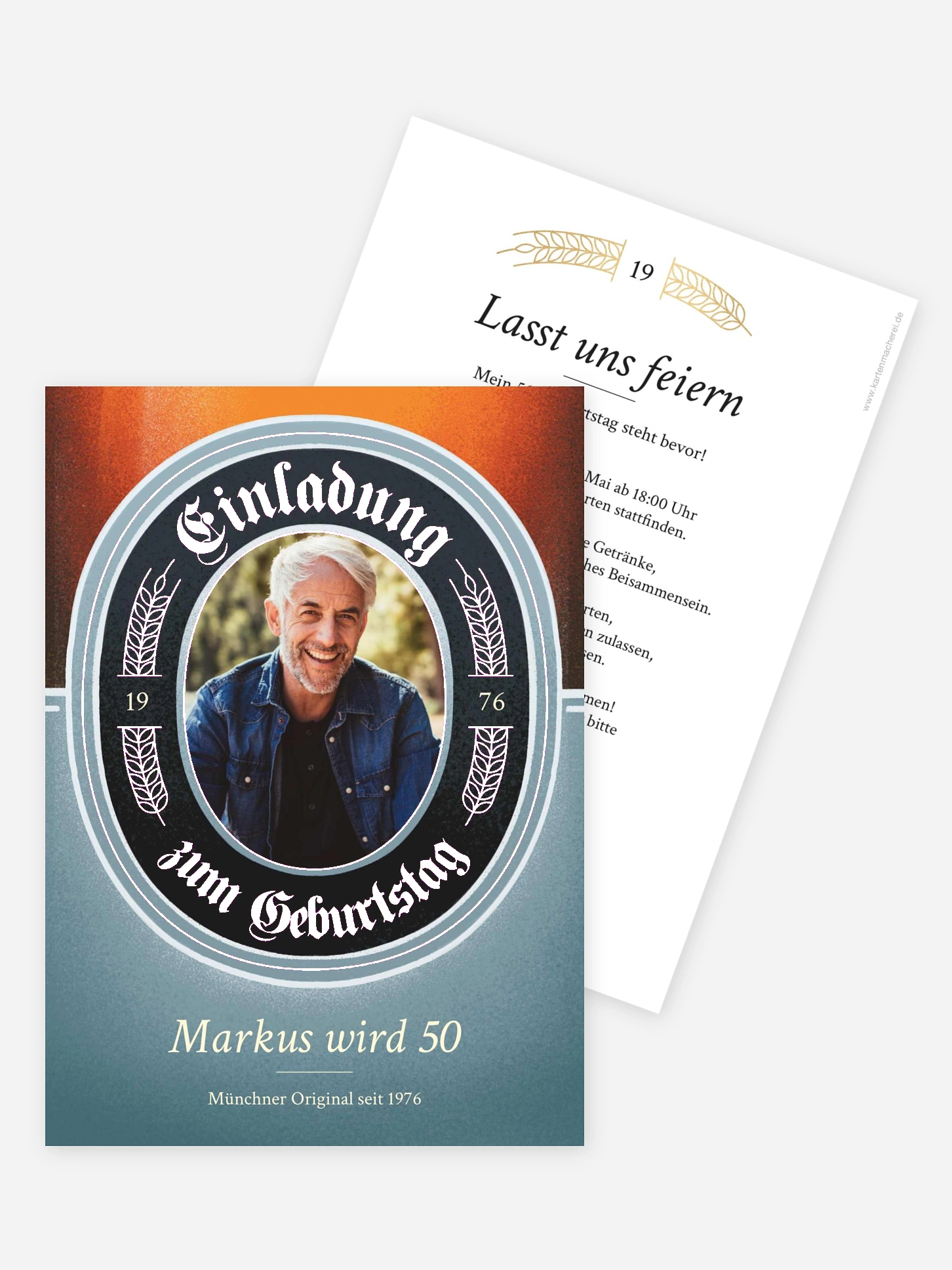 Einladung 50. Geburtstag Zum Wohl