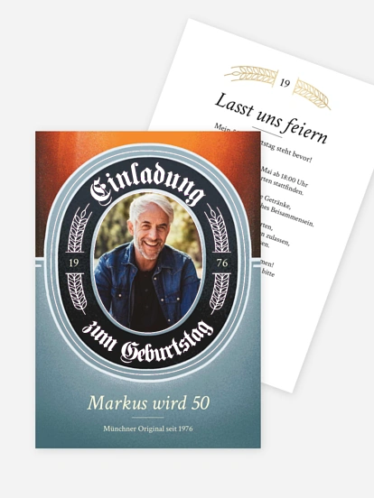 Einladung 50. Geburtstag Zum Wohl