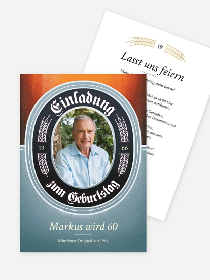Einladung 60. Geburtstag Zum Wohl