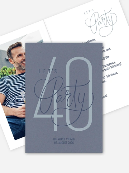 Einladung 40. Geburtstag Meilenstein