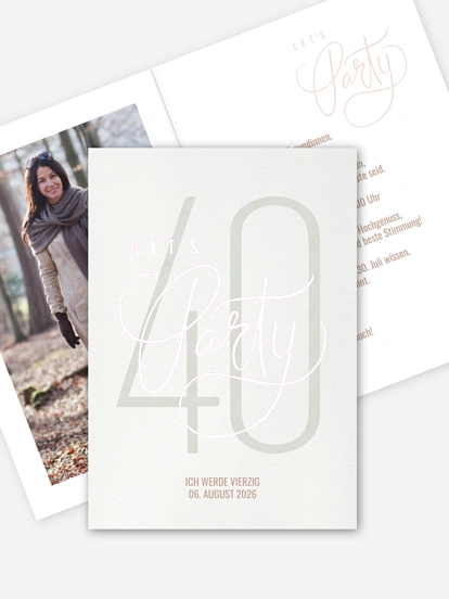 Einladung 40. Geburtstag Meilenstein