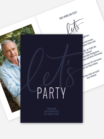 Einladung 60. Geburtstag It's a Party