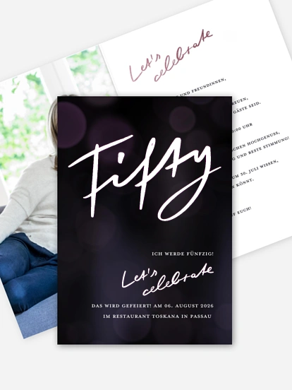 Einladung 50. Geburtstag Birthday Magic