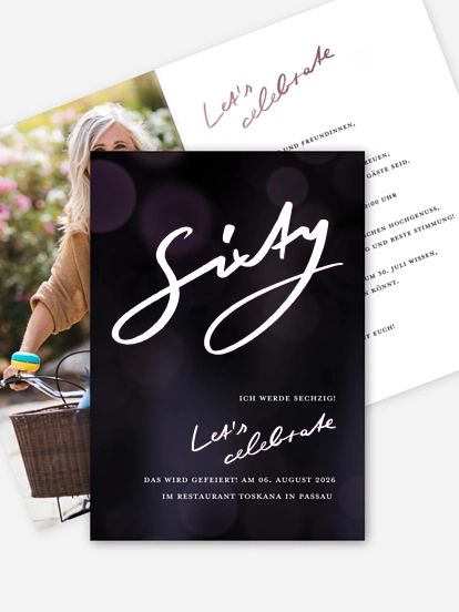 Einladung 60. Geburtstag Birthday Magic