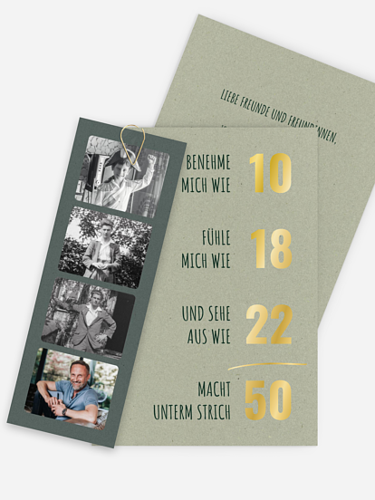 Einladung 50. Geburtstag Unterm Strich