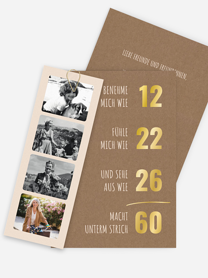 Einladung 60. Geburtstag Unterm Strich