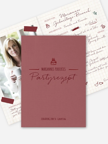 Einladung 50. Geburtstag Rezept
