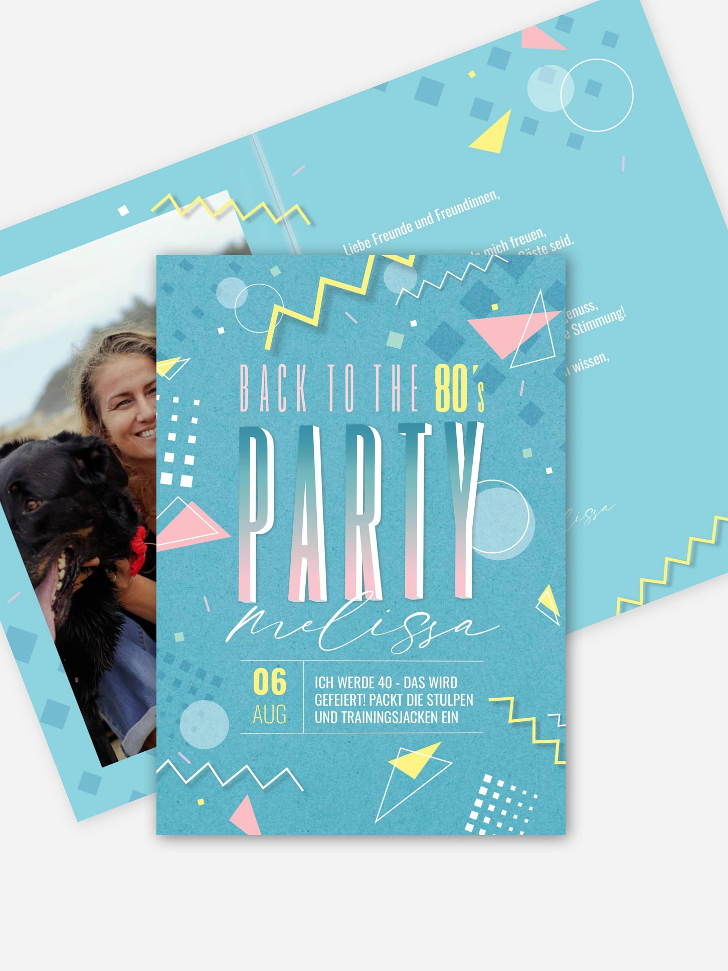 Einladung 40. Geburtstag Back to the 80s
