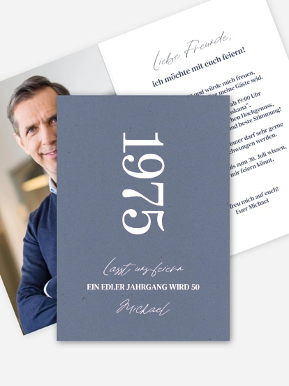 Einladung 50. Geburtstag Edle Jahre