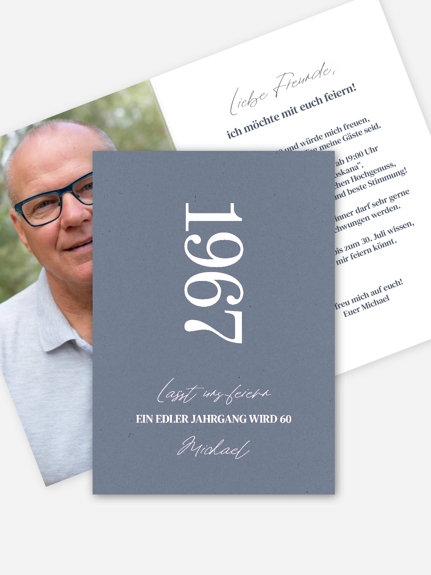 Einladung 60. Geburtstag Edle Jahre