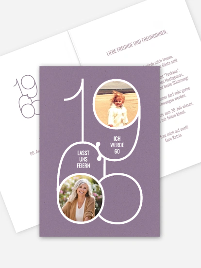 Einladung 60. Geburtstag Geburtsjahre