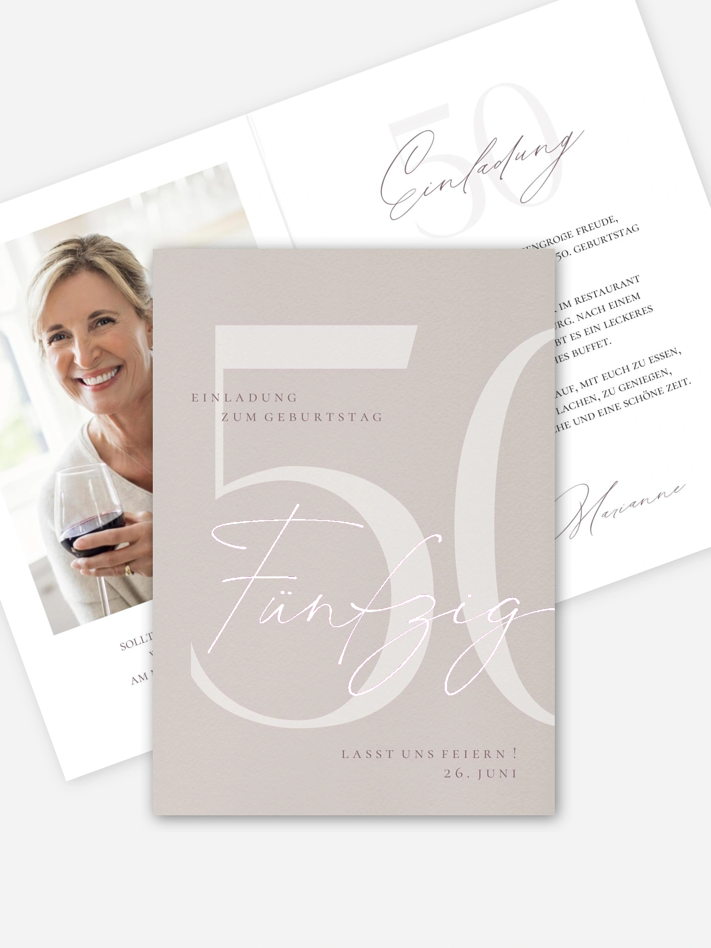 Einladung 50. Geburtstag Elegant Numbers