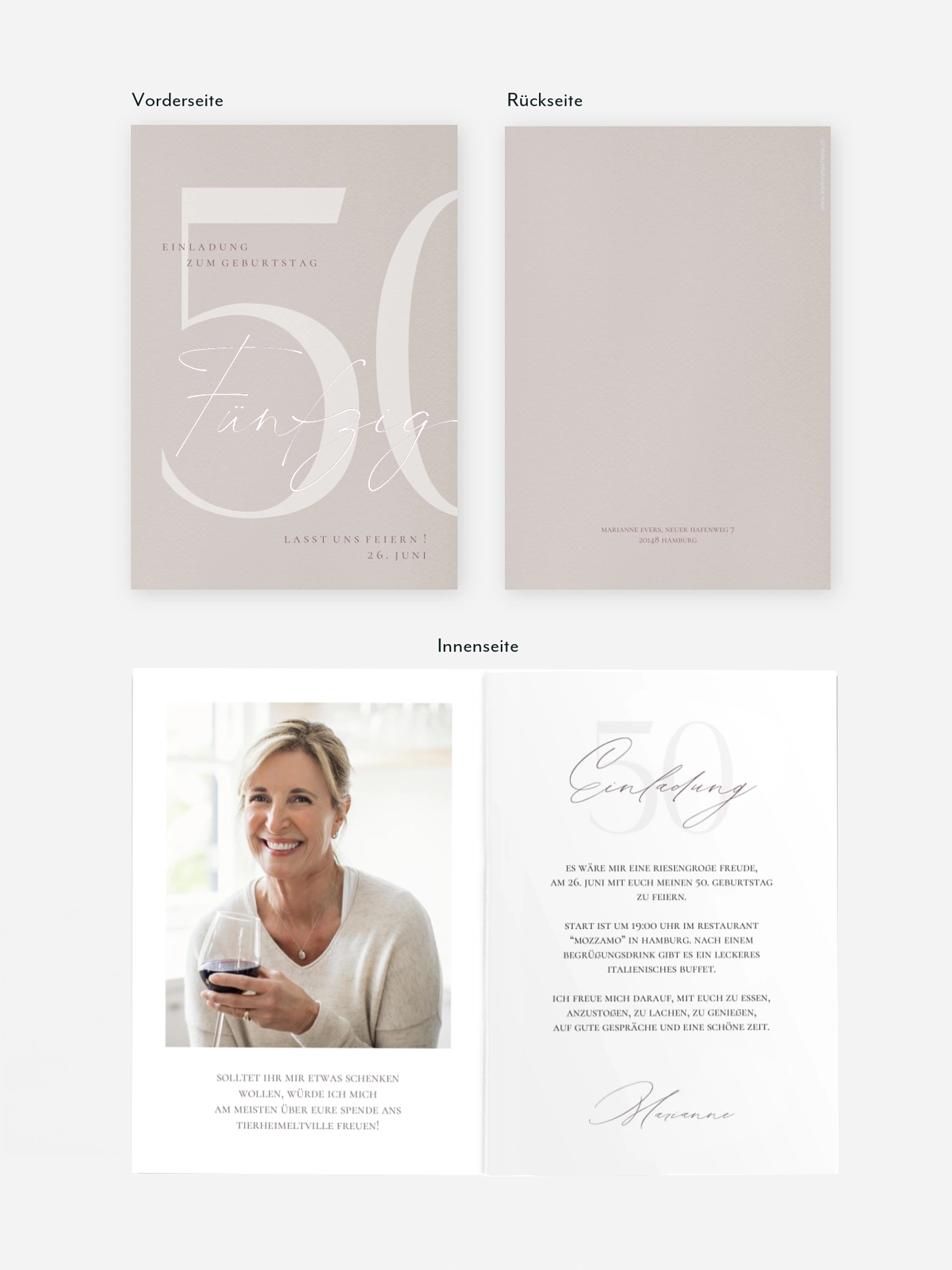 Einladung 50. Geburtstag Elegant Numbers