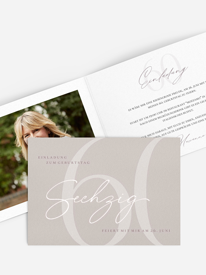 Einladung 60. Geburtstag Elegant Numbers