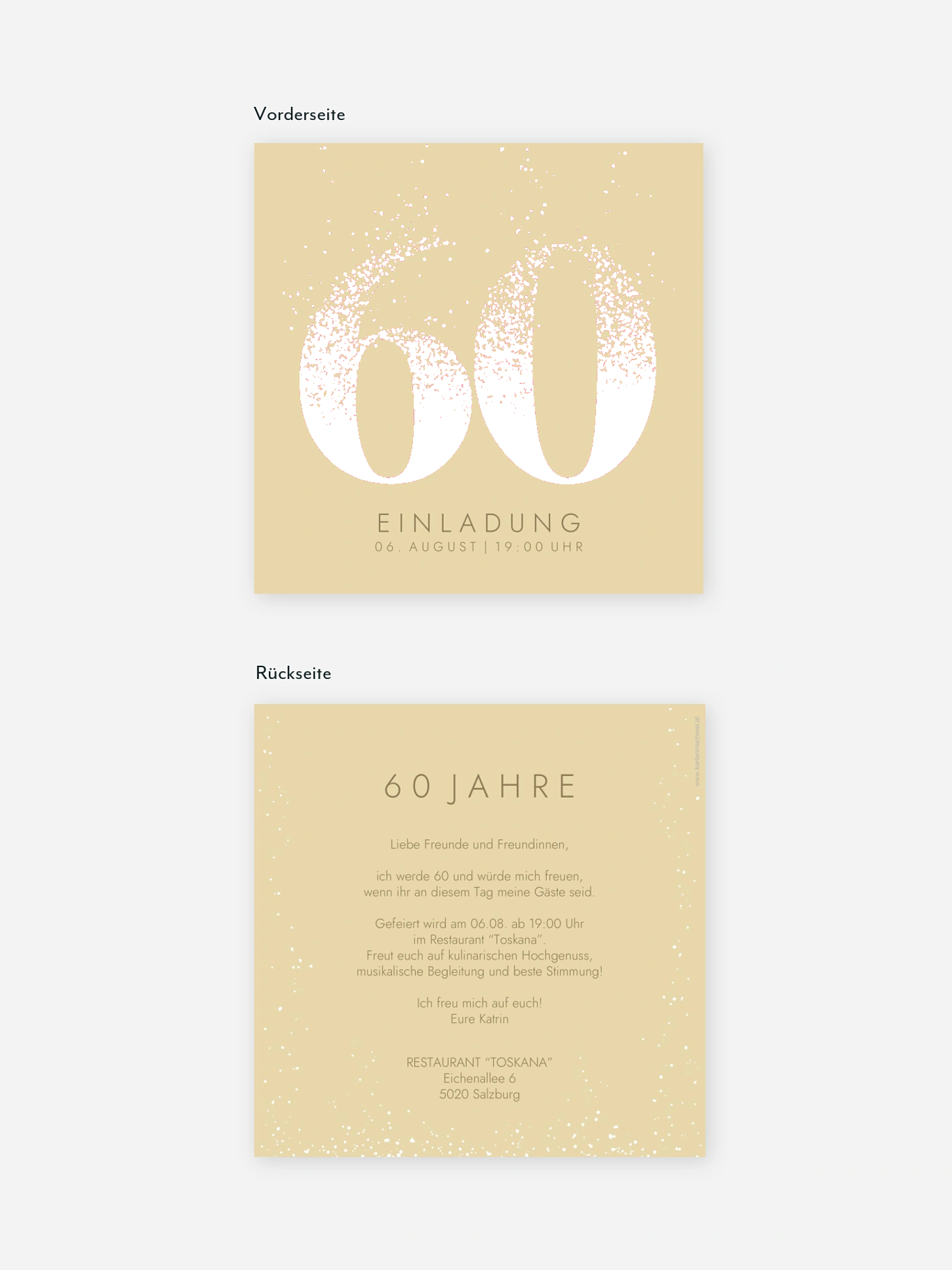 Einladung 60. Geburtstag Punktgenau