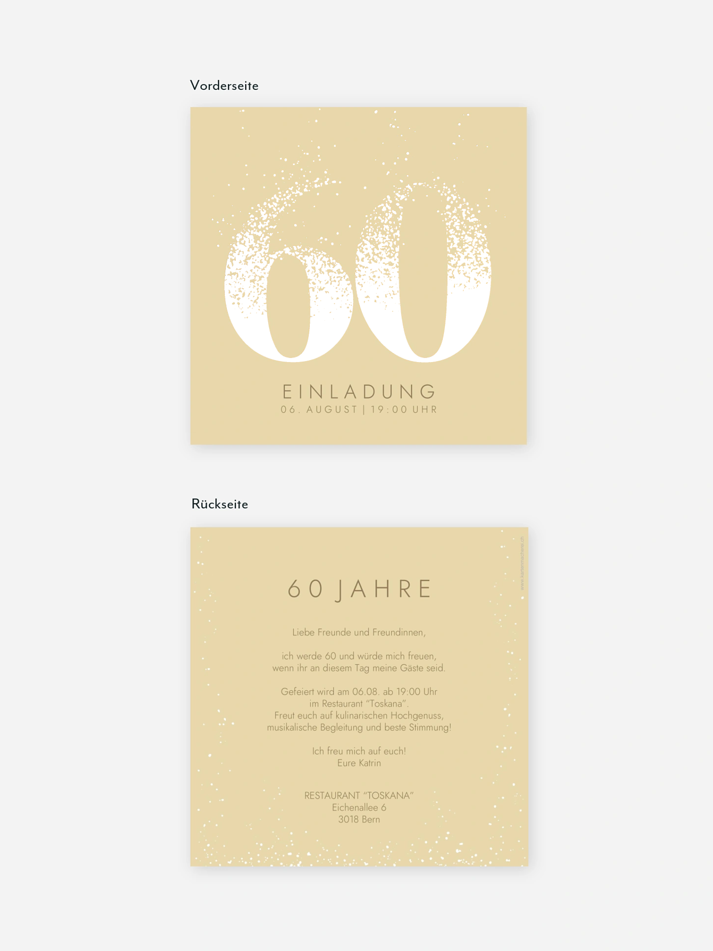 Einladung 60. Geburtstag Punktgenau