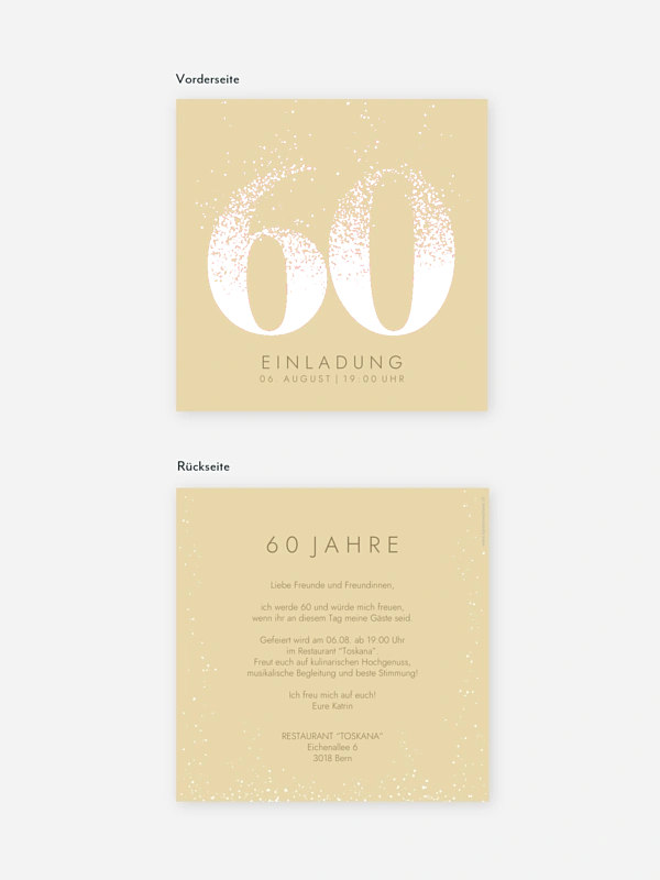 Einladung 60. Geburtstag Punktgenau